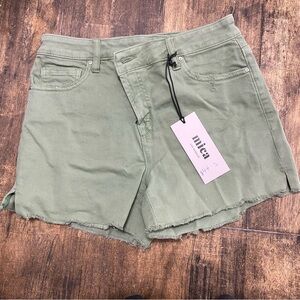 Women's Sage Green Denim Shorts Brand New Boutique Brand